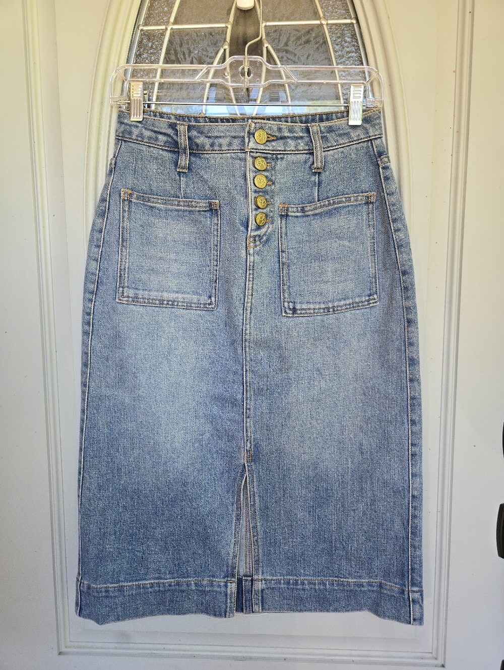 Draper James Denim Midi Skirt